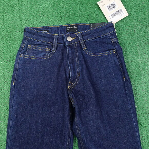 NWT FRANK AND OAK CYNDI STRAIGHT FIT DENIM BLUE JEANS WOMENS SIZE 24 NEW! - Picture 2 of 12